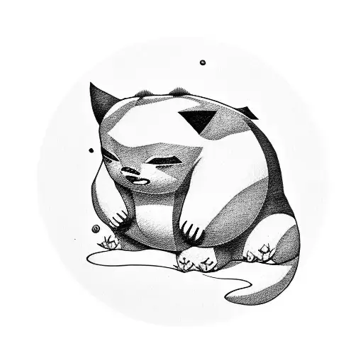 yakuza snorlax tattoo design idea