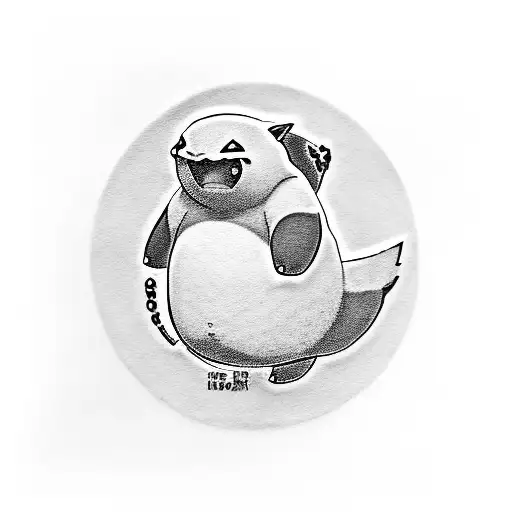 snorlax tattoo design idea