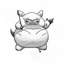 snorlax tattoo design idea