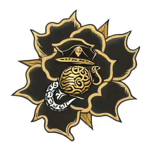 usmc sergeant rank crayon tattoo design idea