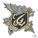 USMC sergeant rank patch drawn in crayon writing tattoo design idea