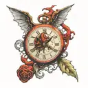 time is the devil tattoo design idea