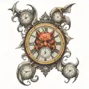 time is the devil tattoo design idea