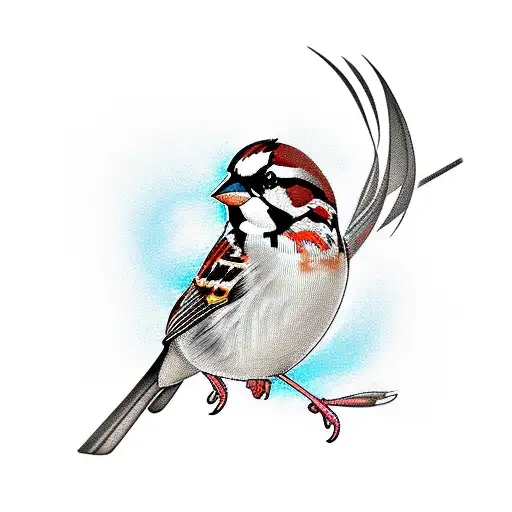 Sparrow tattoo design idea