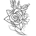 flower with the words "trust the process" in the stem  tattoo design idea