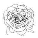 flower with the words "trust the process" in the stem  tattoo design idea