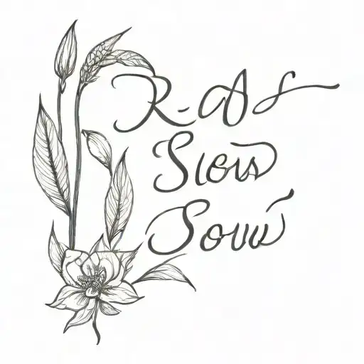 reap and sow Galatians 6:7 tattoo design idea