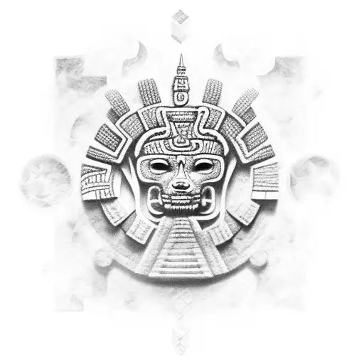 mayan theme  tattoo design idea