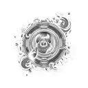 blackhole matching tattoo siblings tattoo design idea