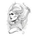 rubyrosedesign styloe aphrodite with a dragon tattoo design idea