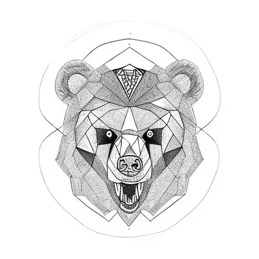 forearm band with a bear's head tattoo design idea