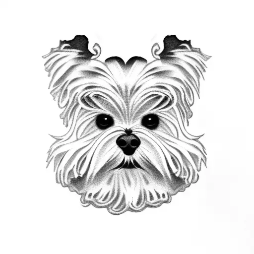 Maltese dog tattoo design idea