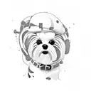 Maltese dog tattoo design idea