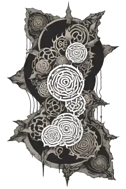 dantes inferno 9 circles arranged vertically placed tattoo design idea