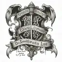 Harry Potter theme with the quote "it does not do to dwell on dreams and forget to live" tattoo design idea