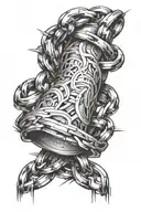 Bicep chain tattoo design idea