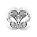 A symbolic design of two puzzle pieces coming together to form a heart, representing the client's strong bond with their boyfriend tattoo design idea