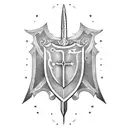 medieval sword dagger gothic style tattoo design idea