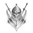 medieval sword dagger gothic style tattoo design idea