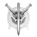 medieval sword dagger gothic tattoo design idea