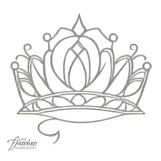 princess tiara tattoo design idea