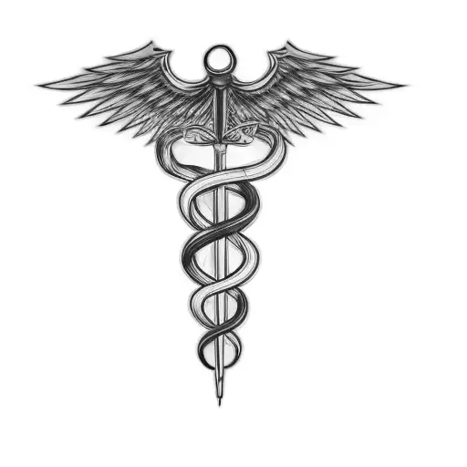 a medical symbol tattoo design idea
