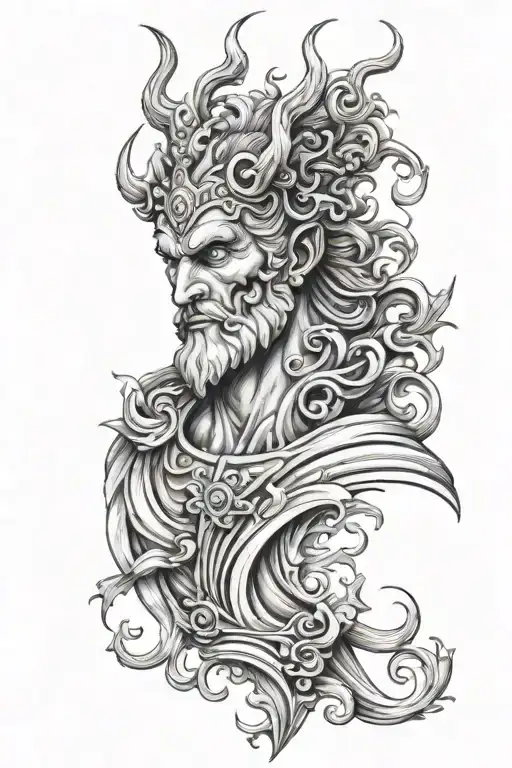 hades Greek god tattoo design idea