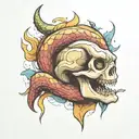viper snake tattoo design idea