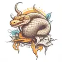 viper snake tattoo design idea