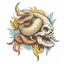 viper snake tattoo design idea