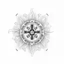 A paramedic symbol surrounded by blooming flowers, representing the client's dedication to emergency medical services and the beauty of saving lives tattoo design idea