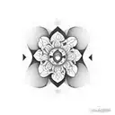 A paramedic symbol surrounded by blooming flowers, representing the client's dedication to emergency medical services and the beauty of saving lives tattoo design idea