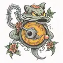 Happiness is a trap  tattoo design idea