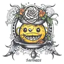 Happiness is a trap  tattoo design idea