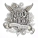 script font tattoo design idea