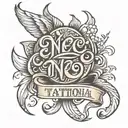 script font tattoo design idea