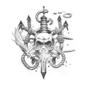 nautical badass tattoo design idea