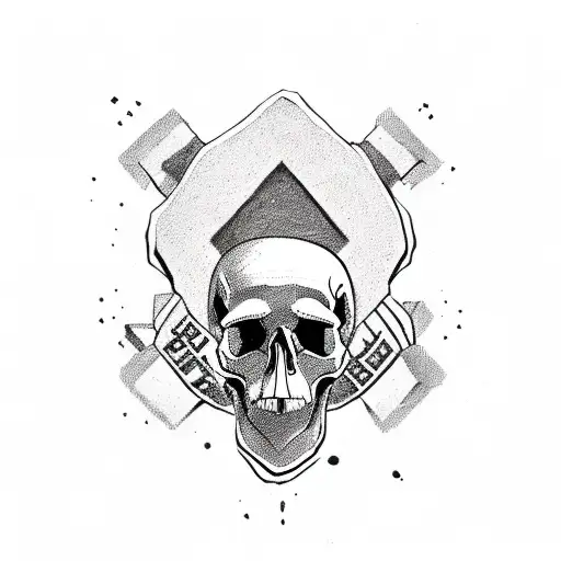 skull Brazilian jiu jitsu  tattoo design idea