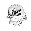 sparrow with head cocked tattoo design idea