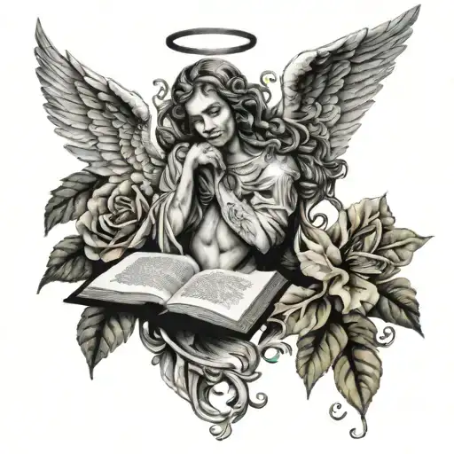 Ofanim angel biblic representation  tattoo design idea