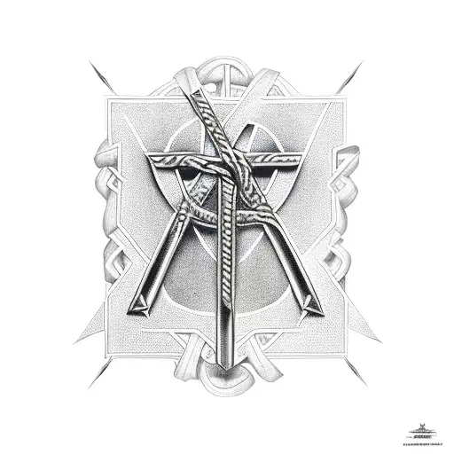st. andrews cross tattoo design idea