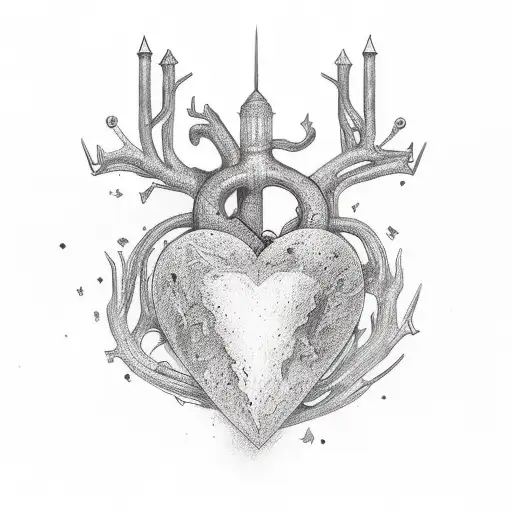 tribal heart with dec 3rd 2022  tattoo design idea