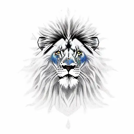 lion judah with a joint tattoo design idea