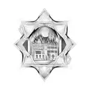 gothic building tattoo design idea