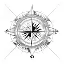 Sun and Moon, Compass tattoo design idea