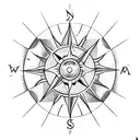 Sun and Moon, Compass tattoo design idea