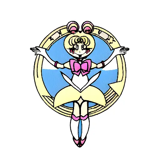sailor moon tattoo design idea