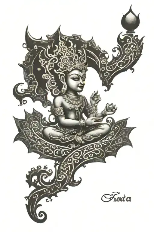 god Indra sign tattoo tattoo design idea