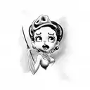 betty boop tattoo design idea