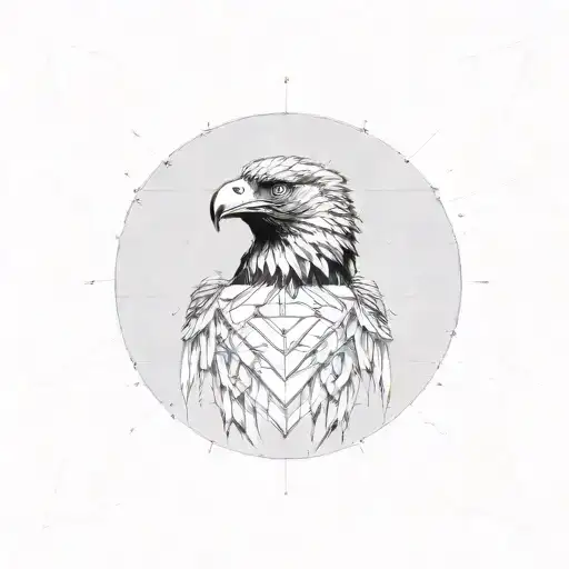 sigma male mix with eagle tattoo design idea